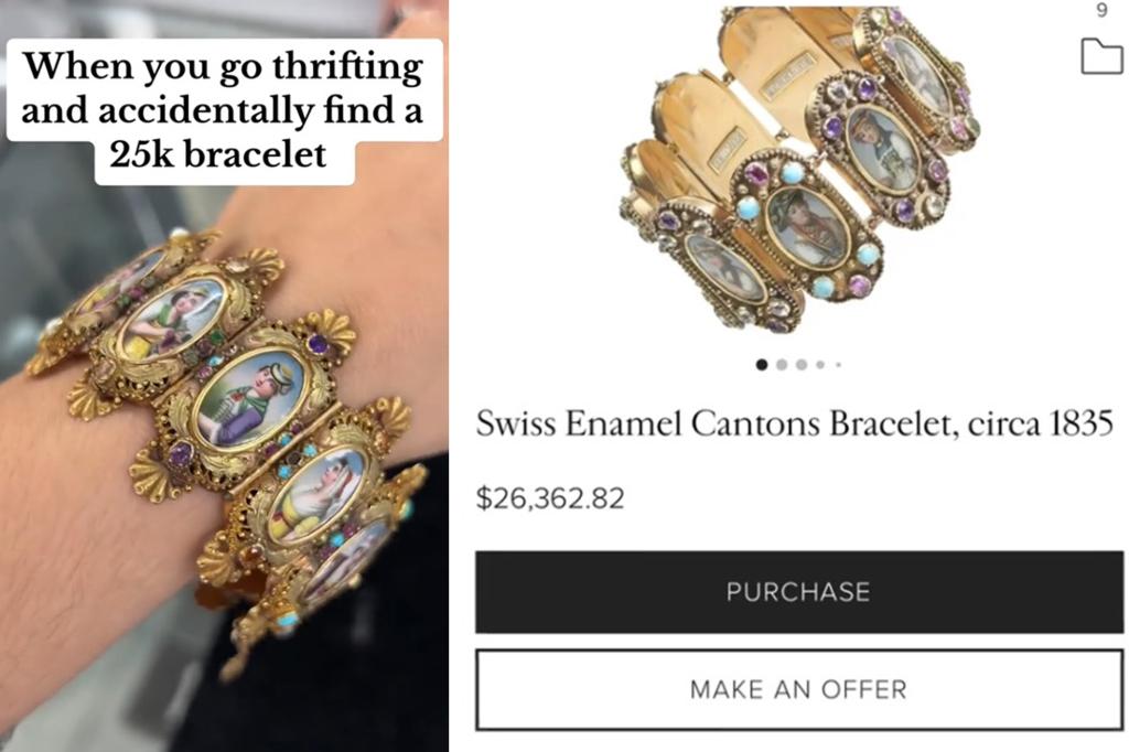 I was shocked to find a 190-year-old bracelet worth $25,000 at a church thrift store

