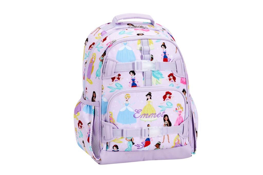 Violet girls' backpack with Disney princess print